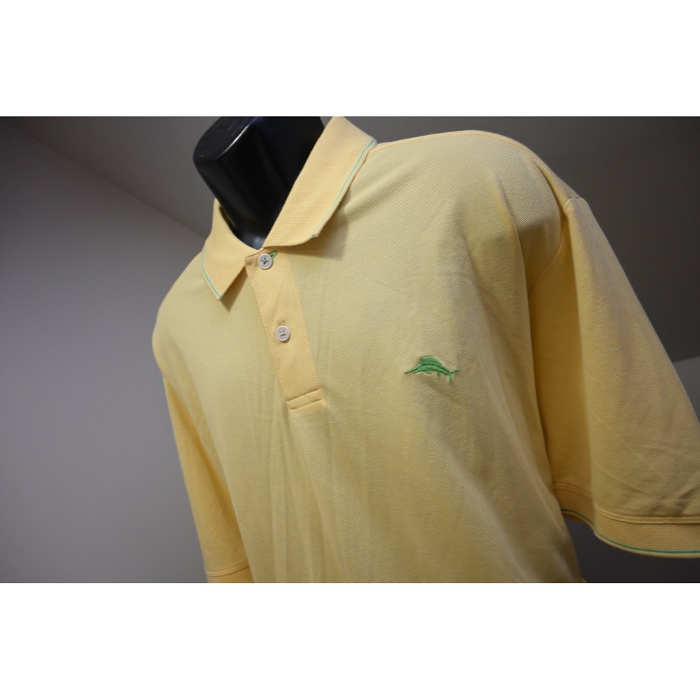 Tommy Bahama Polo Shirt Mens XXL Yellow Island Modern Fit Short Sleeve Excellent